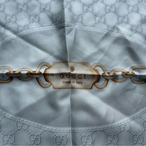Authentic New With Tags Gucci Twill Silk Scarf with Authentication